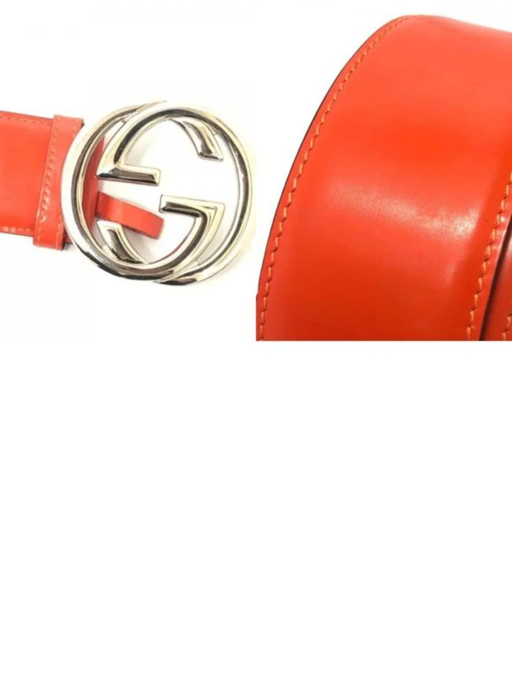 Gucci Belt GG Logo 032 194 Leather Orange - Picture 9 of 9